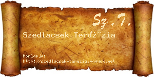 Szedlacsek Terézia névjegykártya